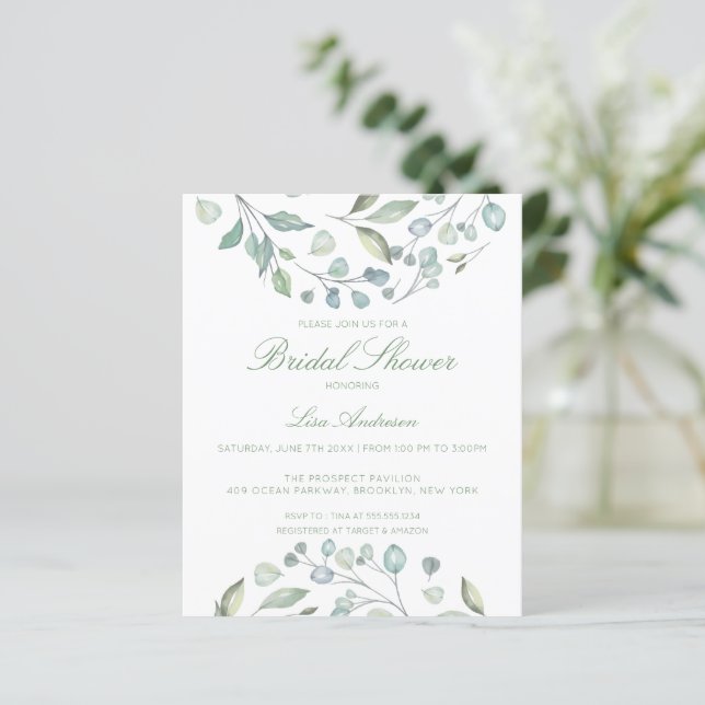 Budget Green Leaves, Nature Bridal Shower (Standing Front)