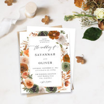Budget Green & Terra Cotta Floral Wedding S2 -WHI