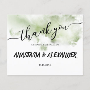 BUDGET/Green/ Thank You Card. Flyer