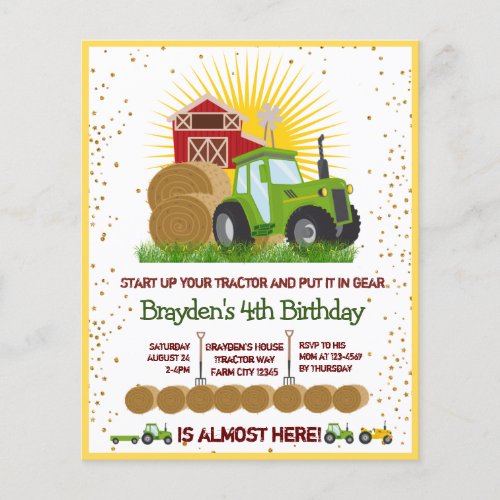 Budget Green Tractor Trucks Themed Birthday Party 