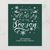Budget Green White Modern Business Holiday Card