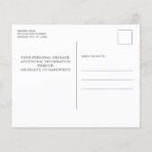 Budget Greenery 3 Photo Save The Date Postcard (Back)