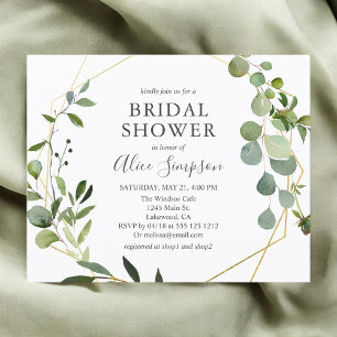 Budget Greenery Botanical Bridal Shower Flyer