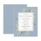 Budget Greenery Dusty Blue Bridal Shower Invite