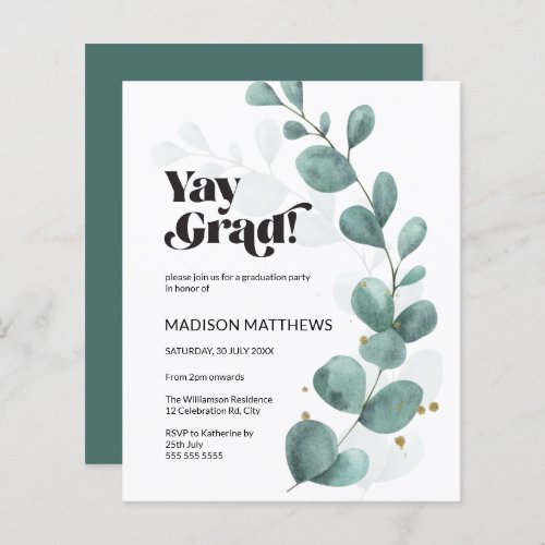 Budget Greenery Eucalyptus Graduation