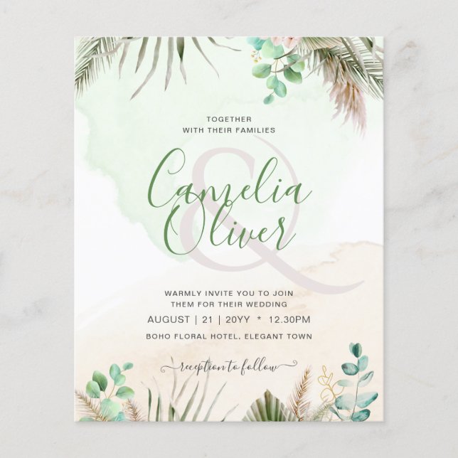 BUDGET Greenery Eucalyptus Pampas Grass Wedding (Front)