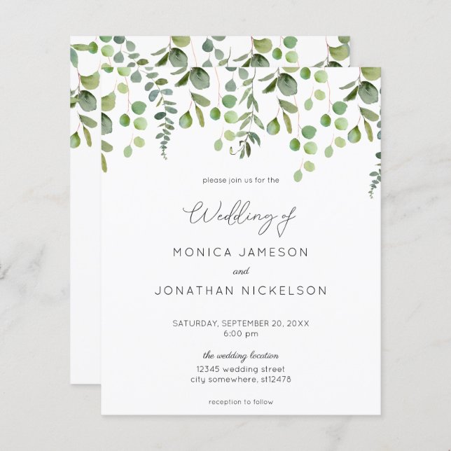 Budget Greenery Eucalyputs Wedding (Front/Back)