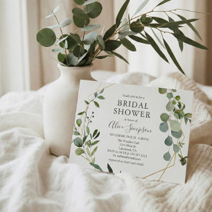 Budget Greenery Garden Bridal Shower Invitation Postcard