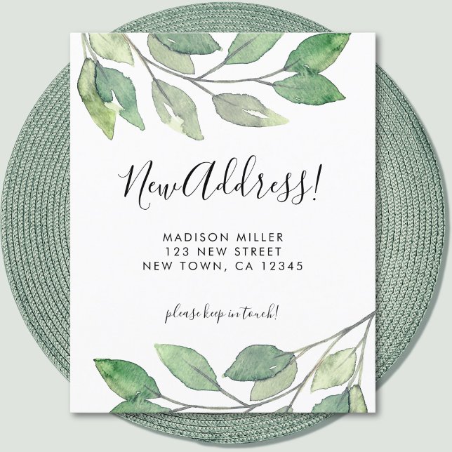 Budget Greenery New Address Moving Announcement (Creator Uploaded)