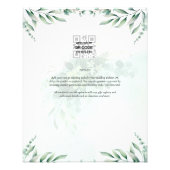 BUDGET Greenery PHOTO Wedding Save The Date QRcode Flyer (Back)