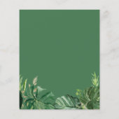 Budget Greenery Tropical Graduation Party Invite (Back)