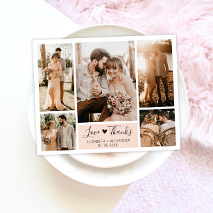 Budget Grid Photo Collage Wedding Thank You Flyer