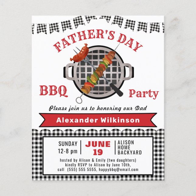 BUDGET Grill and Chill Father's Day BBQ Invitation (Front)