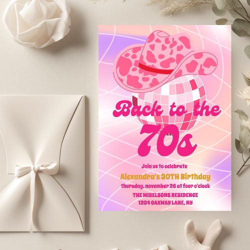 Budget Groovy Retro 70s Lets Disco Birthday Party Flyer
