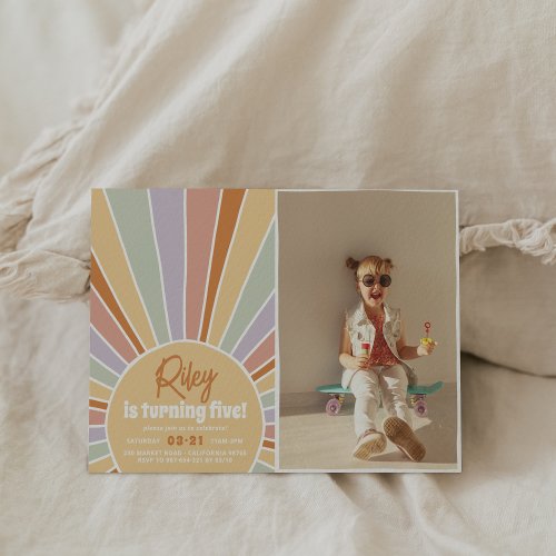 Budget Groovy Sunshine Boho Daisy Photo Birthday