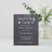 Budget Guard Dog Duty Blue Boy Baby Shower (Standing Front)
