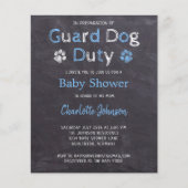 Budget Guard Dog Duty Blue Boy Baby Shower (Front)