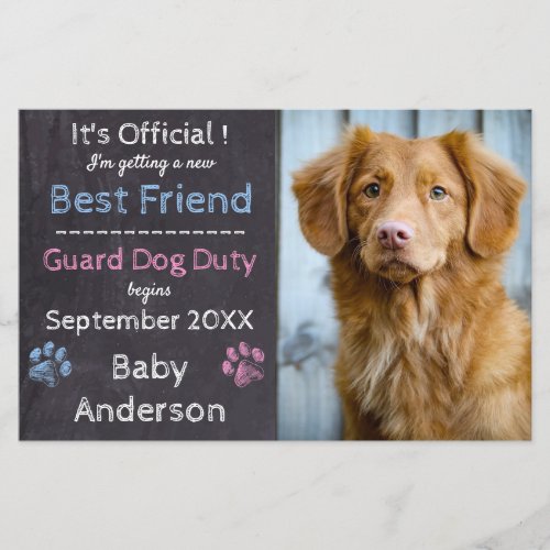 Budget Guard Dog Duty Pregnancy Announcement