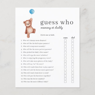 Budget Guess Who Baby Shower Game Boy