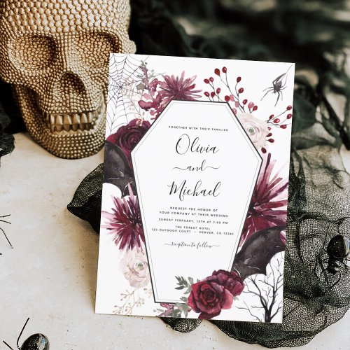 Budget Halloween Autumn Fall Dark Wedding Flyer