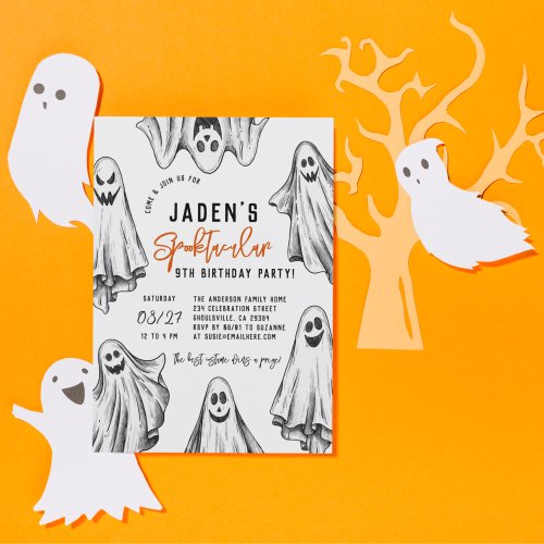 Budget Halloween Ghost Spooktacular Birthday Party