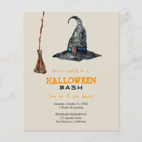 Budget Halloween party funny Invitation Flyer