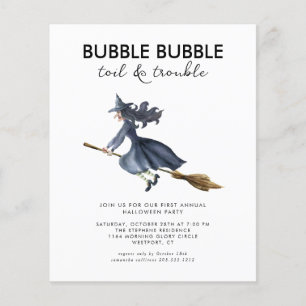 Budget Halloween Party Invitation Flyer