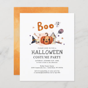 Budget Halloween Pumpkin Costume Party Invitation