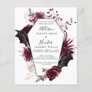 Budget Halloween Wedding Invitation Flyer
