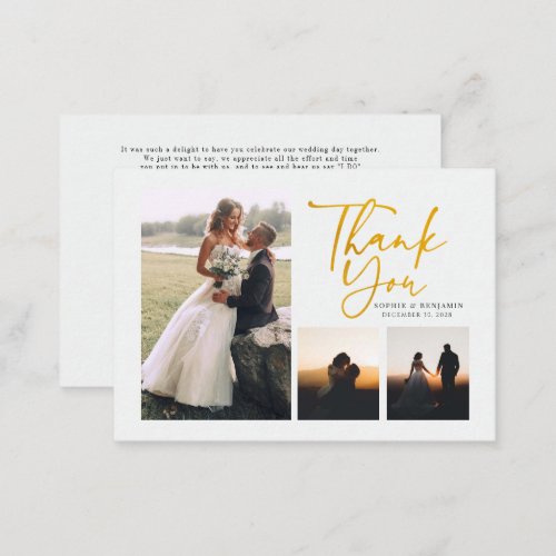 Budget Hand_Lettered Wedding Photo Thank You Note Card