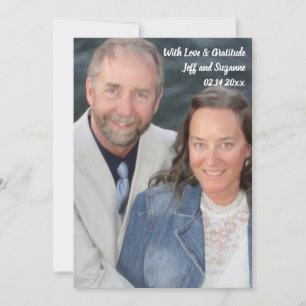 Budget Hand Lettering Photo Wedding Thank You  Card