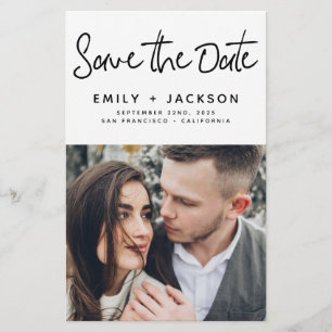 Budget Handwritten Save the Date Photo Invitation