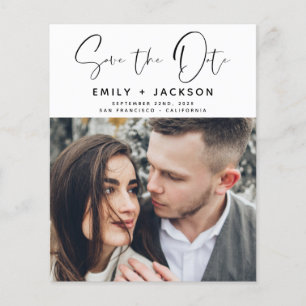 Budget Handwritten Save the Date Photo Invitation