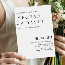 Budget Handwritten Simple Black Wedding Invitation