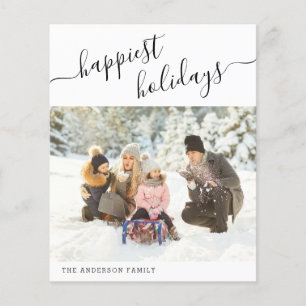 Budget Happiest Holiday Modern Minimal 2024 Photo Flyer