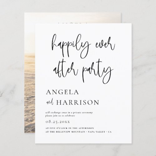 Budget Happily Ever After Party Photo Wedding