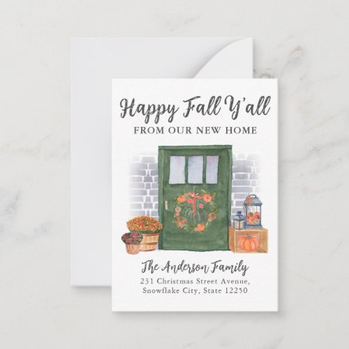 Budget Happy Fall Door Pumpkin Holiday Moving Card