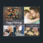 Budget Happy Holidays family Photo Collage 2023<br><div class="desc">Introducing our Budget Happy Holidays Family Photo Collage 2023 cards! Create a heartfelt and personalized holiday greeting with your favorite family photos. Customize this easy-to-use template by selecting and arranging five of your cherished pictures. Add your family name, the current year, a special greeting on the back, and a personalized...</div>