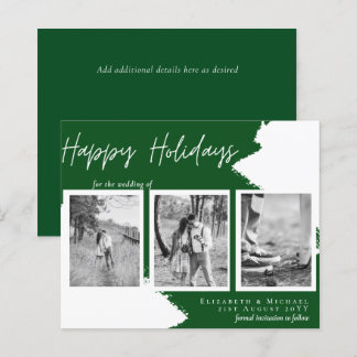 Budget Happy Holidays Photo Cards Abstract Modern