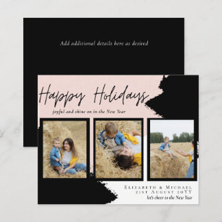 Budget Happy Holidays Photo Cards Abstract Modern
