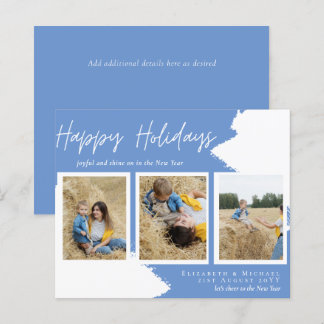 Budget Happy Holidays Photo Cards Abstract Modern