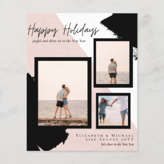 Budget Happy Holidays Photo Cards Abstract Modern Flyer