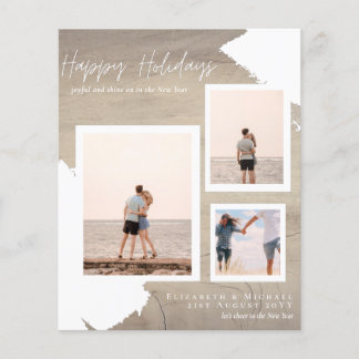 Budget Happy Holidays Photo Cards Abstract Modern Flyer