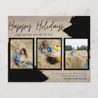 Budget Happy Holidays Photo Cards Abstract Modern Flyer