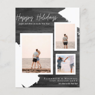 Budget Happy Holidays Photo Cards Abstract Modern Flyer