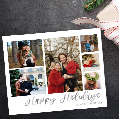 Budget Happy Holidays Silver 6 Photo Flyer