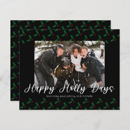 Budget Happy Holly Days Funny Christmas Photo