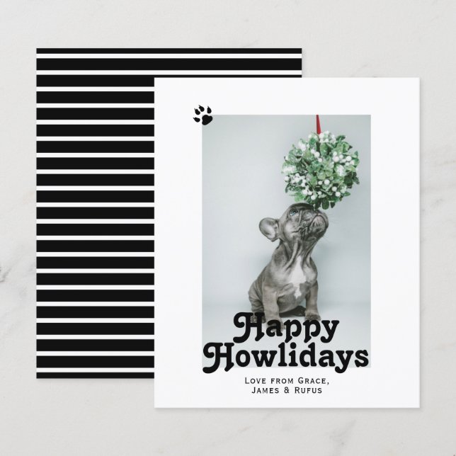 BUDGET Happy Howlidays Pet Dog Christmas Card (Front/Back)