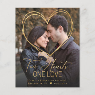 Budget Heart 2 Photo Engagement Announcement