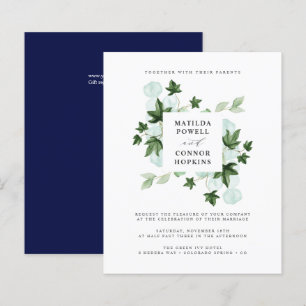 BUDGET Hedera   Green Ivy Navy Botanical Wedding